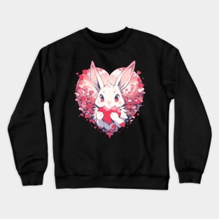 Cute Love Bunny Easter Valentine Crewneck Sweatshirt